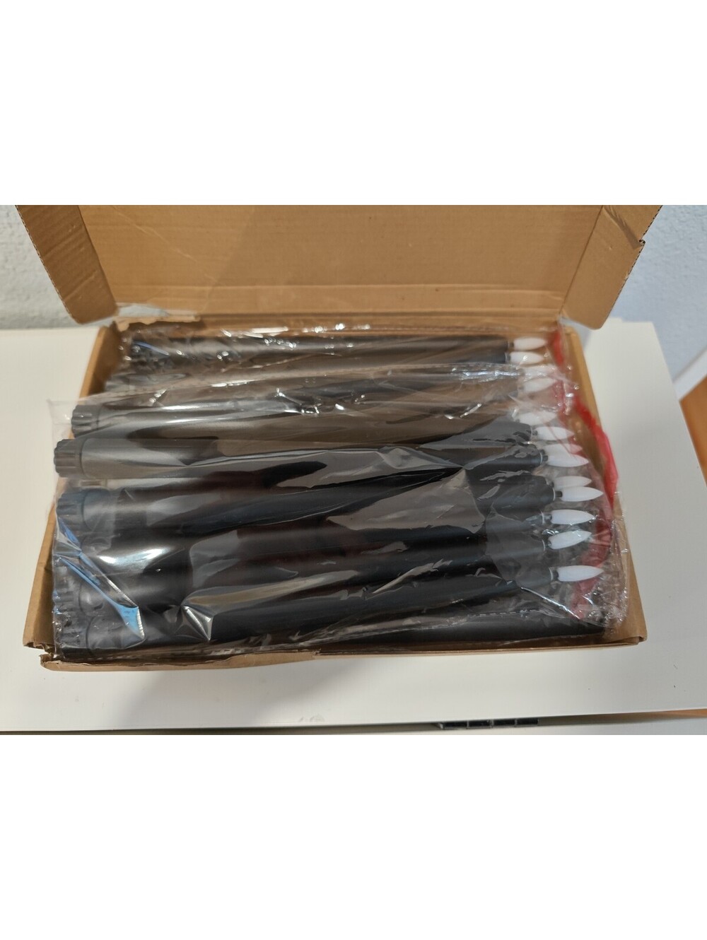 Set of 24 Black Flameless LED Taper Candles